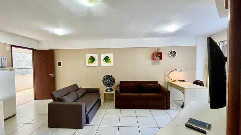 Terrazzo 110 Ponta Negra Praia Flat - NBI - 54 m2 - Smart Tv