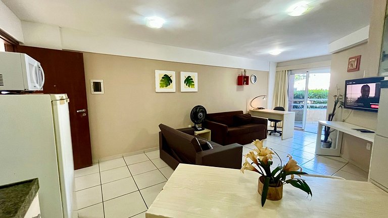 Terrazzo 110 Ponta Negra Praia Flat - NBI - 54 m2 - Smart Tv