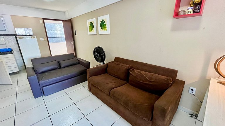 Terrazzo 110 Ponta Negra Praia Flat - NBI - 54 m2 - Smart Tv