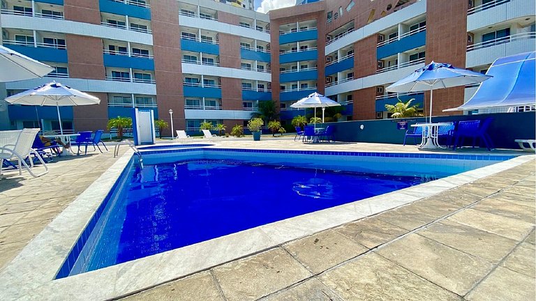 Terrazzo 110 Ponta Negra Praia Flat - NBI - 54 m2 - Smart Tv